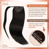image:imageBundle 2Packs Human Hair Weft Extensions and Ponytail Hair Extensions Black 14inch 80G
