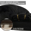 image:imageBundle 2Packs Human Hair Weft Extensions and Ponytail Hair Extensions Black 14inch 80G