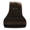 image:imageBundle 2Packs Human Hair Weft Extensions and Ponytail Hair Extensions Darkest Brown 20inch 80G