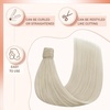 image:imageBundle 2Packs Human Hair Weft Extensions and Ponytail Hair Extensions Platinum Blonde 18inch 80G