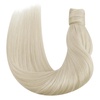 image:imageBundle 2Packs Human Hair Weft Extensions and Ponytail Hair Extensions Platinum Blonde 18inch 80G