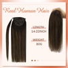 image:imageBundle 2Packs Tape in Hair Extensions and Ponytail Hair Extensions Dark Brown 16inch 80G