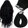 image:imageBundle 2Packs Tape in Hair Extensions and Ponytail Hair Extensions Jet Black 14inch 80G