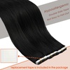 image:imageBundle 2Packs Tape in Hair Extensions and Ponytail Hair Extensions Jet Black 14inch 80G