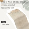 image:imageBundle 2Packs Wire Hair Extensions 80g and Ponytail Hair Extensions Blonde 22inch 80g