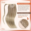 image:imageBundle 2Packs Wire Hair Extensions 80g and Ponytail Hair Extensions Blonde 22inch 80g