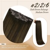 image:imageClip in Hair Extensions and Ponytail Hair Extensions Brown Ombre 200G