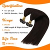 image:imageSunny Hair 18 Inch K Tip Hair Extensions Real Human Hair Dark Brown Soft