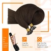 image:imageSunny Hair 18 Inch Mini Flat Tip Hair Extensions Darkest Brown Soft