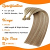 image:imageSunny Hair 18 Inch U Tip Hair Extensions Human Hair Natural K Tips