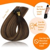 image:imageSunny Hair 18 Inch U Tip Human Hair Extensions Brown Balayage Natural Look