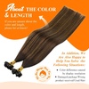 image:imageSunny Hair 18 Inch U Tip Human Hair Extensions Brown Balayage Natural Look
