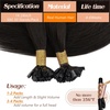 image:imageSunny Hair 20 Inch K Tip Hair Extensions Human Hair Dark Brown