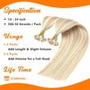 image:imageSunny Hair 20 Inch Ktip Human Hair Extensions Blonde Highlight Soft U Tip