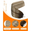 image:imageSunny Hair 20 Inch Micro Ring Hair Extensions Human Hair Brown Balayage
