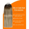 image:imageSunny Hair 20 Inch Micro Ring Hair Extensions Human Hair Brown Balayage