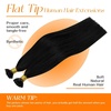 image:imageSunny Hair 22 Inch Mini Flat Tip Hair Extensions Human Hair Jet Black