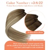 image:imageSunny Hair Beaded Weft Hair Extensions Human Hair Brown Balayage BlondeC3822Brown Roots to Light Brown with Blonde