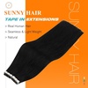image:imageSunny Hair Black Tape in Hair Extensions Real Human Hair