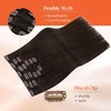 image:imageSunny Hair Clip in Hair Extensions Real Human Hair Chocolate Brown