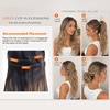 image:imageSunny Hair Clip in Hair Extensions Real Human Hair Dark Brown 16 Inch