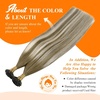 image:imageSunny Hair K Tip Human Hair Extensions Brown Balayage Blonde 14 Inch