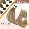 image:imageSunny Hair Ktip Human Hair Extensions Light Brown Balayage Medium Blonde