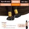 image:imageSunny Hair Ktip Human Hair Extensions Ombre Dark Brown Medium Brown