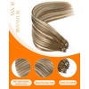 image:imageSunny Hair Micro Link Hair Extensions Human Hair Ash Brown Blonde 16 Inch