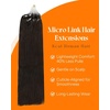 image:imageSunny Hair Micro Loop Hair Extensions Real Human Hair Dark Brown 18 Inch