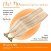 image:imageSunny Hair Mini Flat Tip Hair Extensions Human Hair Keratin Tips 16 Inch