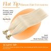 image:imageSunny Hair Mini Flat Tip Hair Extensions Human Hair Platinum Blonde Ktip