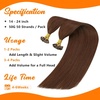 image:imageSunny Hair U Tip Hair Extensions Auburn Brown Soft Keratin Tips 16 Inch