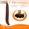 image:imageSunny Hair U Tip Hair Extensions Auburn Brown Soft Keratin Tips 16 Inch