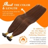 image:imageSunny Hair U Tip Hair Extensions Auburn Brown Soft Keratin Tips 16 Inch