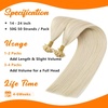 image:imageSunny Hair U Tip Hair Extensions Human Hair Blonde 18 Inch 50G