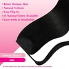 image:imageVe Sunny Ponytail Extension Human Hair 80g Wrap Around Natural Pony Tails Hair Extensions Straight Real Human Hair for Women Jet Black 14 InchPony111 Jet Black