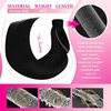 image:imageVe Sunny Ponytail Extension Human Hair 80g Wrap Around Natural Pony Tails Hair Extensions Straight Real Human Hair for Women Jet Black 14 InchPony111 Jet Black