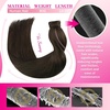 image:imageVe Sunny Ponytail Extension Human Hair 80g Wrap Around Natural Pony Tails Hair Extensions Straight Real Human Hair for Women Jet Black 14 InchPony122 Brunette Dark Brown