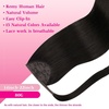 image:imageVe Sunny Ponytail Extension Human Hair 80g Wrap Around Natural Pony Tails Hair Extensions Straight Real Human Hair for Women Jet Black 14 InchPony122 Brunette Dark Brown