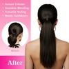 image:imageVe Sunny Ponytail Extension Human Hair 80g Wrap Around Natural Pony Tails Hair Extensions Straight Real Human Hair for Women Jet Black 14 InchPony122 Brunette Dark Brown