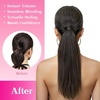 image:imageVe Sunny Ponytail Extension Human Hair 80g Wrap Around Natural Pony Tails Hair Extensions Straight Real Human Hair for Women Jet Black 14 InchPony131C Mocha Brown
