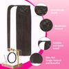 image:imageVe Sunny Ponytail Extension Human Hair 80g Wrap Around Natural Pony Tails Hair Extensions Straight Real Human Hair for Women Jet Black 14 InchPony131C Mocha Brown