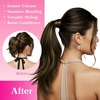 image:imageVe Sunny Ponytail Extension Human Hair 80g Wrap Around Natural Pony Tails Hair Extensions Straight Real Human Hair for Women Jet Black 14 InchPony14262 Dark Brown Balayage Chestnut Brown