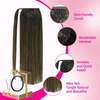 image:imageVe Sunny Ponytail Extension Human Hair 80g Wrap Around Natural Pony Tails Hair Extensions Straight Real Human Hair for Women Jet Black 14 InchPony14262 Dark Brown Balayage Chestnut Brown