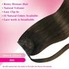 image:imageVe Sunny Ponytail Extension Human Hair 80g Wrap Around Natural Pony Tails Hair Extensions Straight Real Human Hair for Women Jet Black 14 InchPony14262 Dark Brown Balayage Chestnut Brown