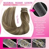 image:imageVe Sunny Ponytail Extension Human Hair 80g Wrap Around Natural Pony Tails Hair Extensions Straight Real Human Hair for Women Jet Black 14 InchPony213822 Walnut Brown Ombre Light Brown Balayage Blonde