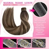 image:imageVe Sunny Ponytail Extension Human Hair 80g Wrap Around Natural Pony Tails Hair Extensions Straight Real Human Hair for Women Jet Black 14 InchPony224274 Medium Brown Balayage Ombre Caramel Blonde