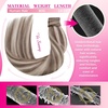 image:imageVe Sunny Ponytail Extension Human Hair 80g Wrap Around Natural Pony Tails Hair Extensions Straight Real Human Hair for Women Jet Black 14 InchPony238A60 Light Brown Highlights Platinum Blonde