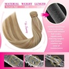 image:imageVe Sunny Ponytail Extension Human Hair 80g Wrap Around Natural Pony Tails Hair Extensions Straight Real Human Hair for Women Jet Black 14 InchPony241016 Dark Blonde Highlight Caramel Blond